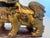 Wood Pair Late 19th Century Chinese Carved Giltwood Male & Female Guardian Foo Dogs With Cub Attached to Female For Sale - Image 7 of 12