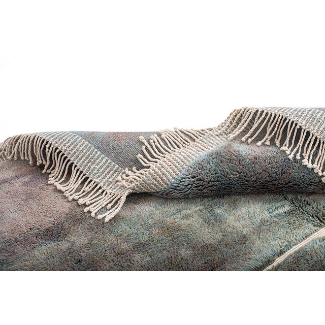 2020s Premium Hand-Knotted Moroccan Wool Rug | 9'9" X 6'11" | One of a Kind For Sale - Image 5 of 8
