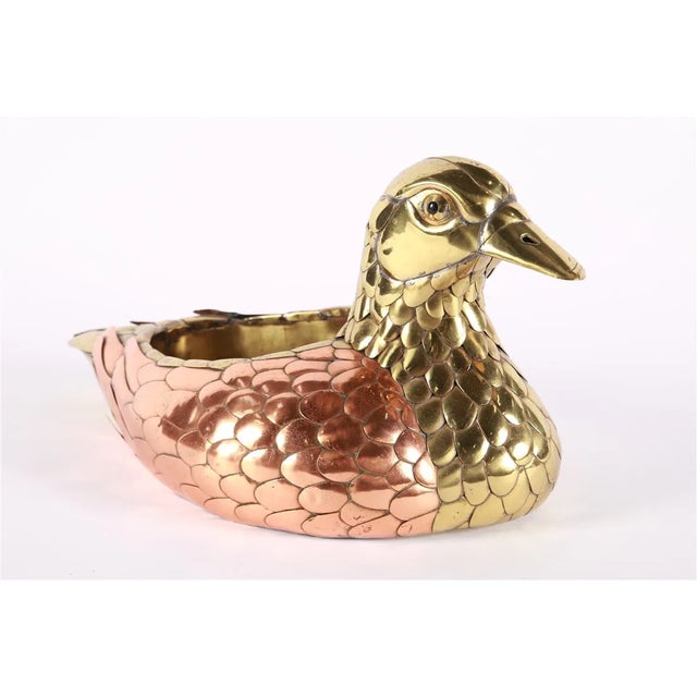 Late 20th Century Sergio Bustamante, Welded Duck Planter Sculpture For Sale - Image 5 of 7