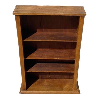 Early 20th Century Vintage Primitive Pine Wood Wall Shelf Cabinet For Sale