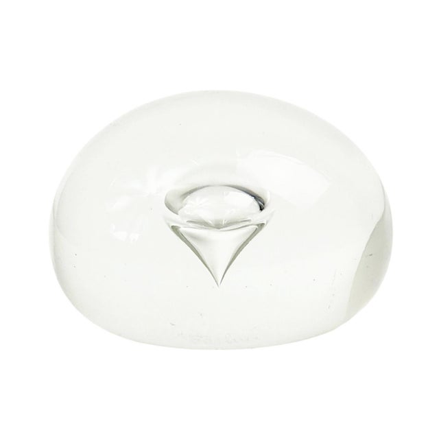 Transparent Murano Glass Paperweight by Alfredo Barbini, Italy, 1970s For Sale - Image 6 of 6
