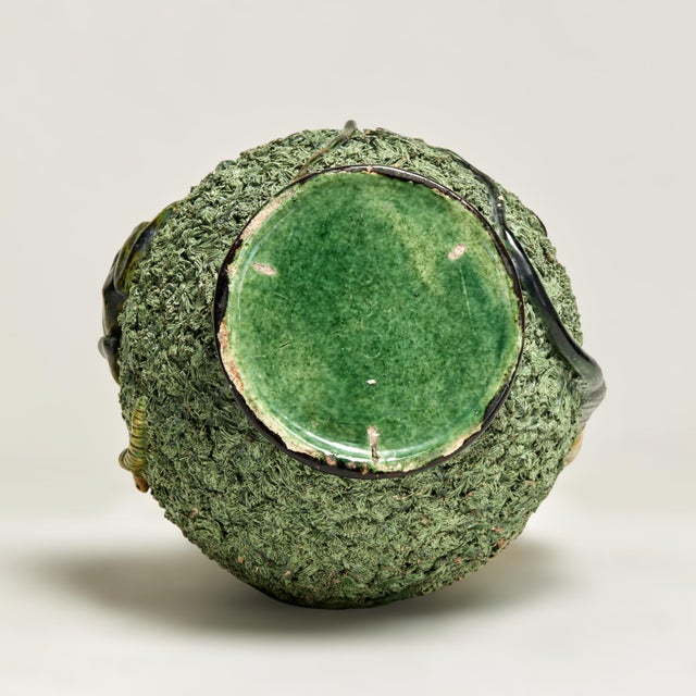 Antique Portuguese Palissy Majolica Pitcher With Lizards and Bugs For Sale - Image 14 of 14