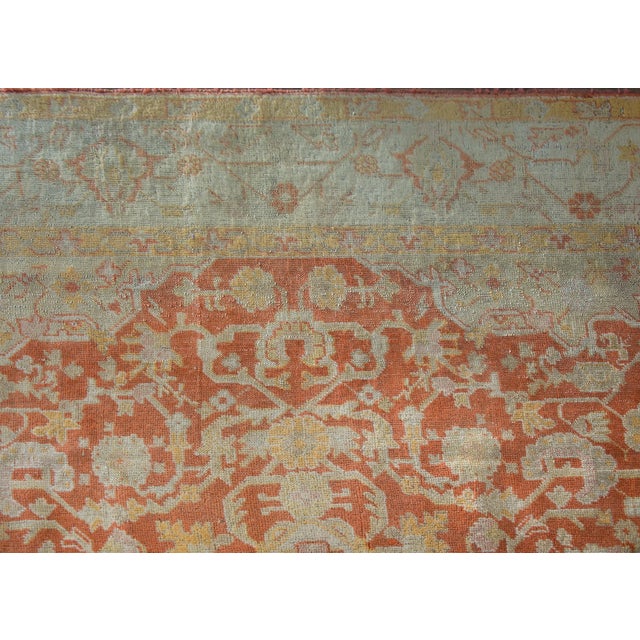 19th Century Turkish Oushak Rug For Sale - Image 13 of 14