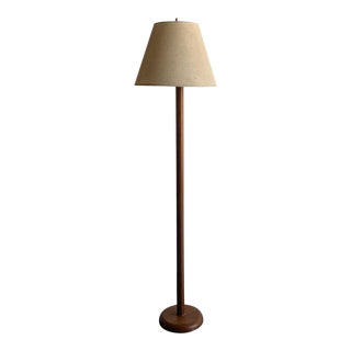 1970s Minimal Teak Floor Lamp For Sale