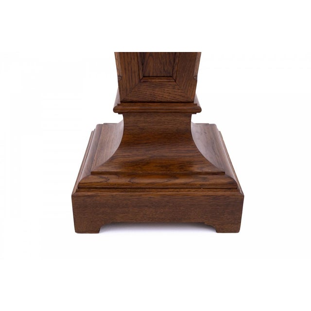 19th Century Antique French Pedestal in Oak, 1890s For Sale - Image 5 of 10