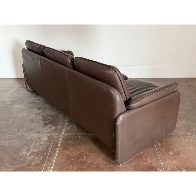 Vintage 1970s Brown Leather De Sede Ds-61 Sofa For Sale In Los Angeles - Image 6 of 12