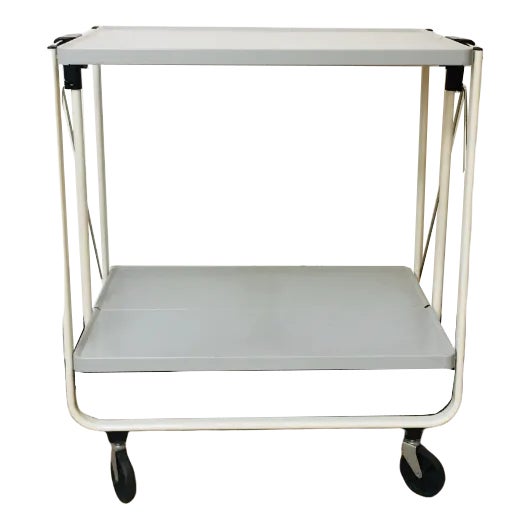 Mid-Century Metal Serving Bar Cart For Sale