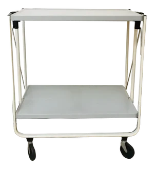 Mid-Century Metal Serving Bar Cart