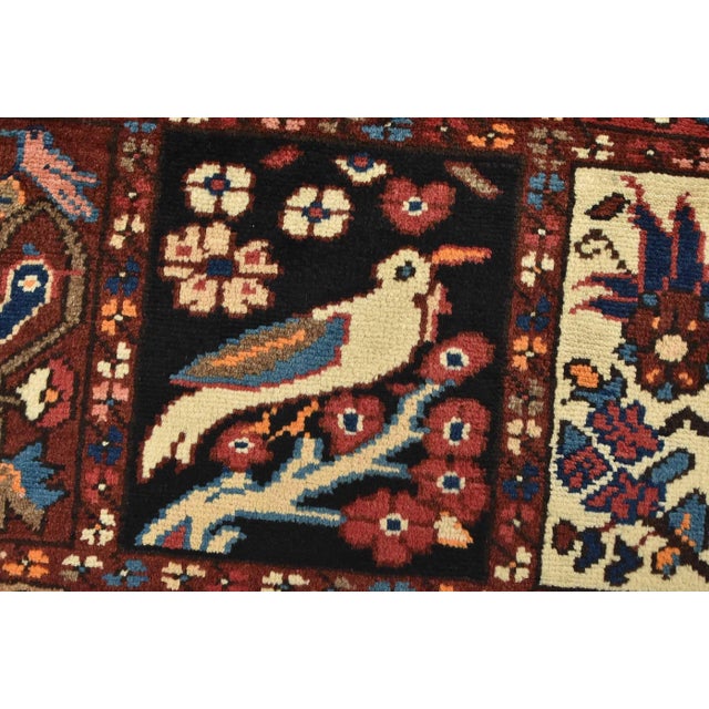 Blue Bakhtiari Rug 5’6” X 9’11” Multicolor Wool Semi-Antique Hand-Knotted Carpet For Sale - Image 8 of 15