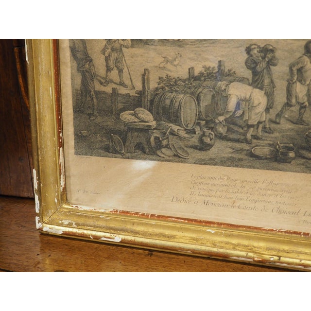 Wood La 3ème Fête Flamande 18th Century Lithograph by Jacques-Philippe Le Bas For Sale - Image 7 of 18