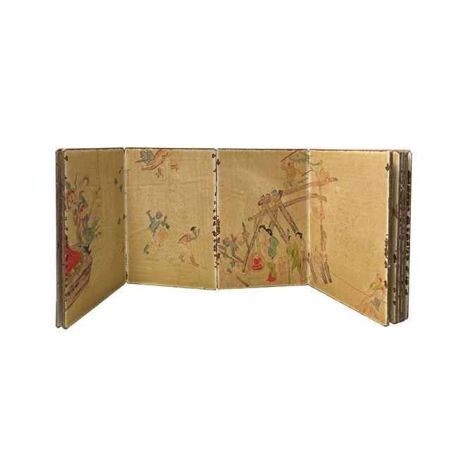 Vintage Chinese Ancient Story Graphic Album Book Display Art For Sale - Image 4 of 7