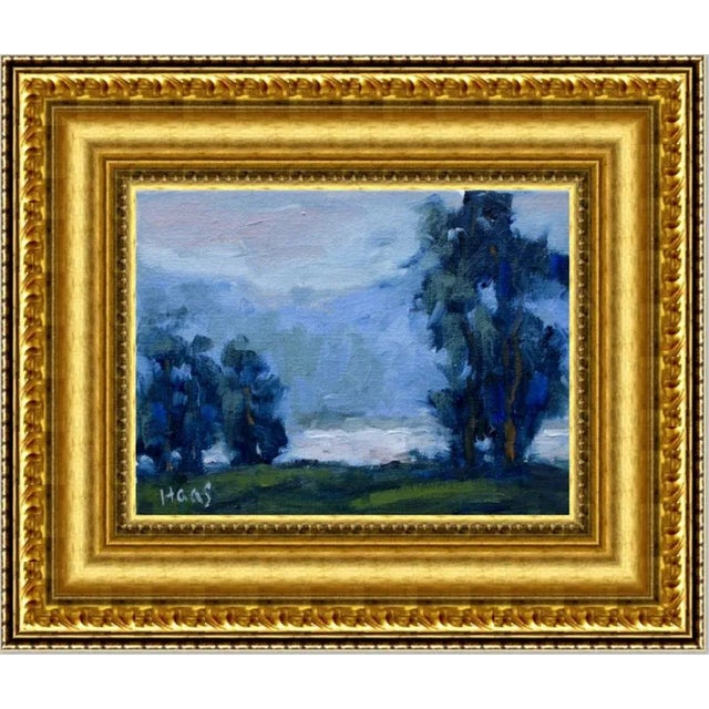 Blue "Whitefish Montana" Contemporary Landscape Oil Painting For Sale - Image 8 of 11