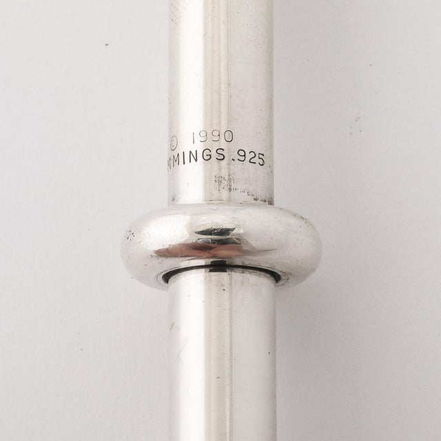 Silver Rare Minimal Sterling Silver Ballpoint Pen, Tiffany & Co Signed Angela Cummings For Sale - Image 8 of 13