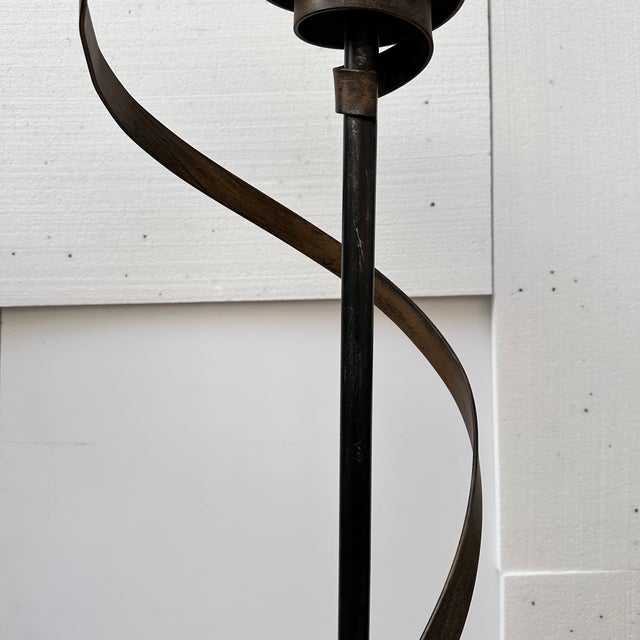 Art Deco Style Floor Lamp in Marbled Glass and Iron, Italy, 1970s For Sale - Image 10 of 18