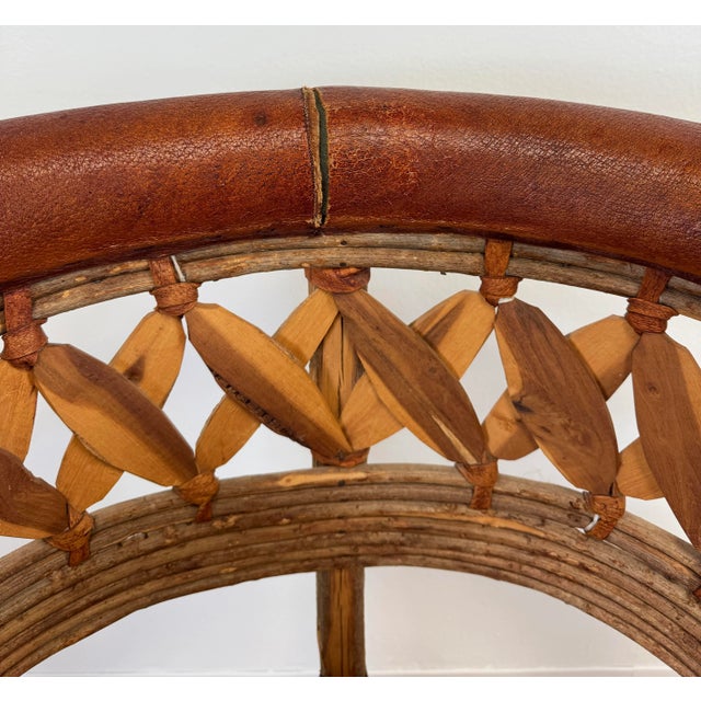 Vintage Mexican Cedar Wood and Leather Equipale Chair For Sale - Image 10 of 10