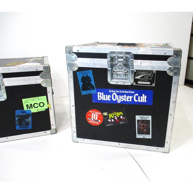 Industrial Rock and Roll Coffee and Side Table Road Cases 2pcs. For Sale - Image 3 of 16