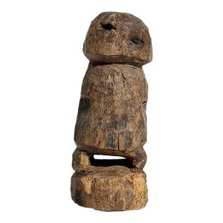 Vintage West African Carved Wood Togo Losso Figure Sculpture For Sale