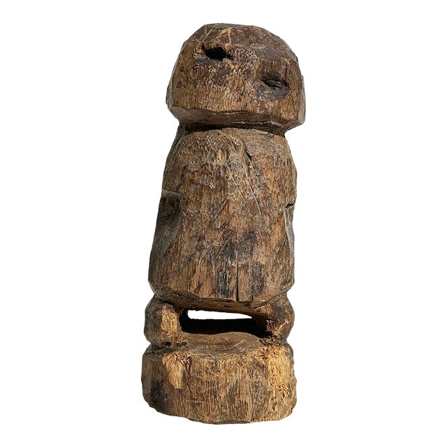 Vintage West African Carved Wood Togo Losso Figure Sculpture For Sale