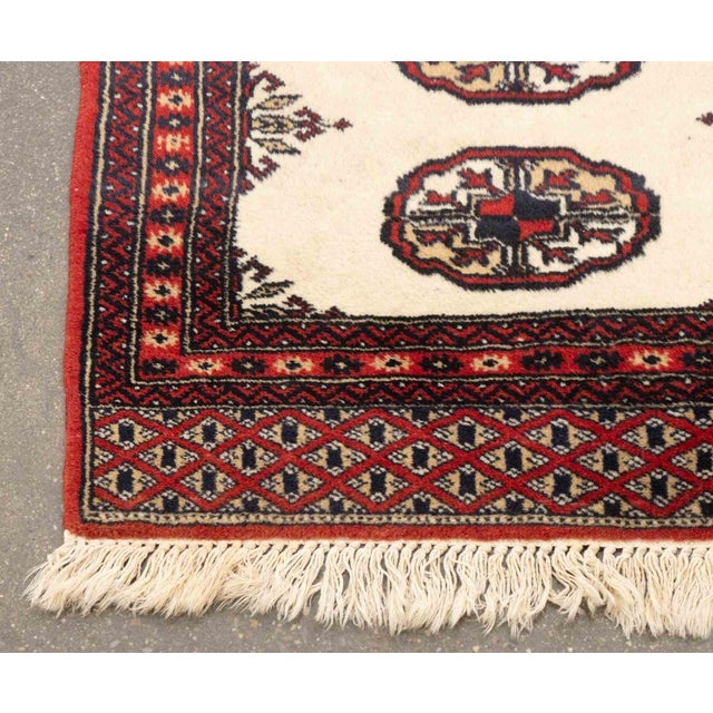 Late 20th Century Persian Turkmen Bokhara Prayer Rug, 3' 5" X 2' 1" For Sale - Image 5 of 7
