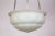 White Early 20th Century White Frosted Glass Bowl Pendant Light For Sale - Image 8 of 9