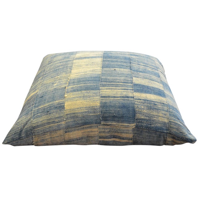 Beautiful 19th century indigo textiles from Africa, made into fabulous pillows. Antique textile on both sides with...