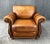 Animal Skin Brown Leather Club Chair and Ottoman For Sale - Image 7 of 18
