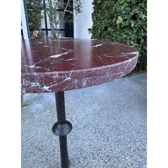 Contemporary Cordovan Marble End Table For Sale - Image 3 of 6
