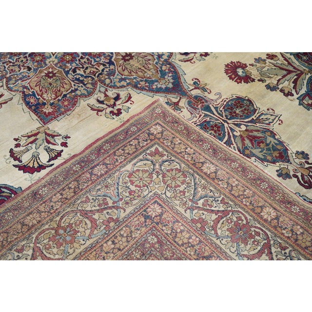 Late 19th Century Antique Kerman Rug 9'8'' X 14'6'' For Sale - Image 10 of 10