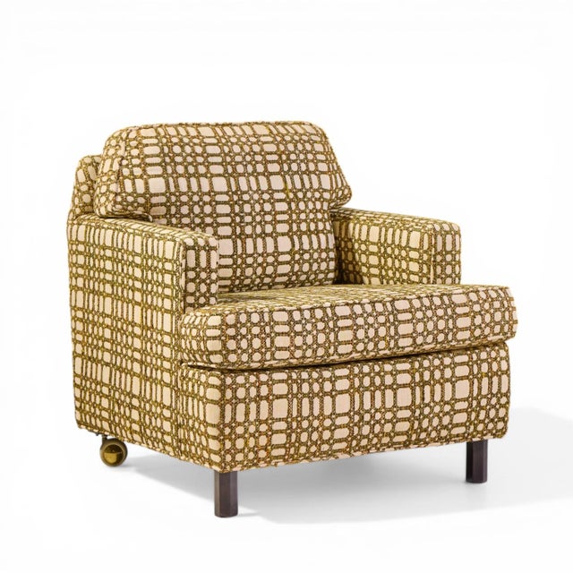 Dunbar Furniture Edward Wormley for Dunbar Mid Century Mahogany Lounge Chairs - Pair For Sale - Image 4 of 13