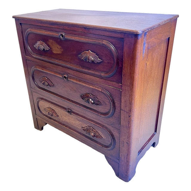 American Oak Three-Drawer Chest, 1890s For Sale