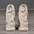 Pair of Vintage French Cast Stone Seated Lion Garden Statues For Sale - Image 4 of 10