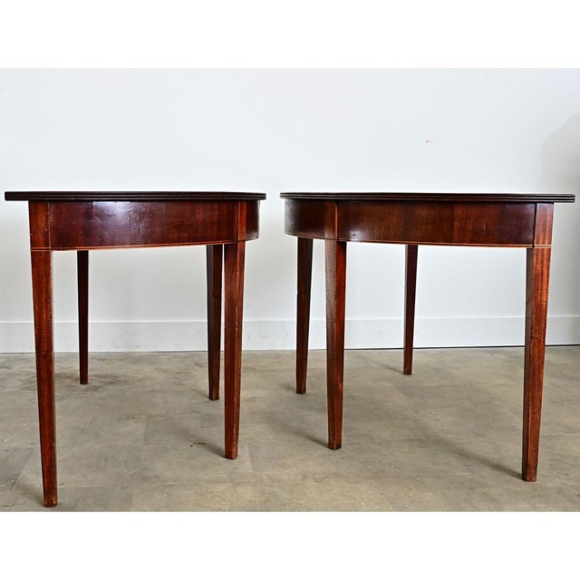 Pair of 19th Century English Mahogany Console Tables For Sale In Baton Rouge - Image 6 of 17