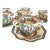 Set of Six Antique English Coalport Indian Tree Scalloped Flat Bouillon Cups & Saucers, Circa 1891–1919 For Sale