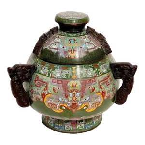 20th Century Chinese Archaic Style CloisonnâˆšÂ© Censor