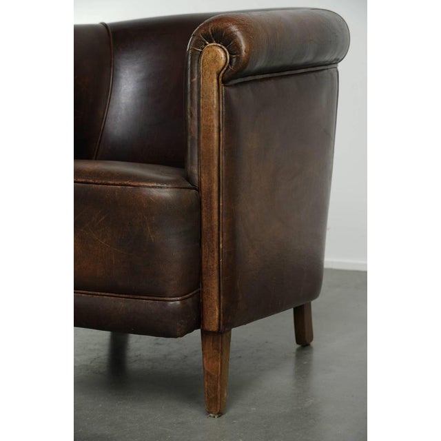 English-Style Club Chairs in Sheepskin Leather, Set of 2 For Sale - Image 13 of 15