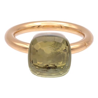 Pomellato Prasiolite Nudo Classic Ring in 18 K Rose Gold - Size 5.25 For Sale