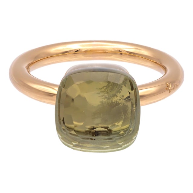Pomellato Prasiolite Nudo Classic Ring in 18 K Rose Gold - Size 5.25 For Sale