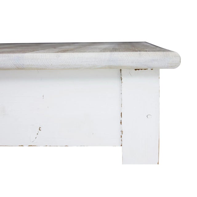 Large 19th Century Swedish Painted Pine Kitchen Table, 1890s For Sale - Image 5 of 10