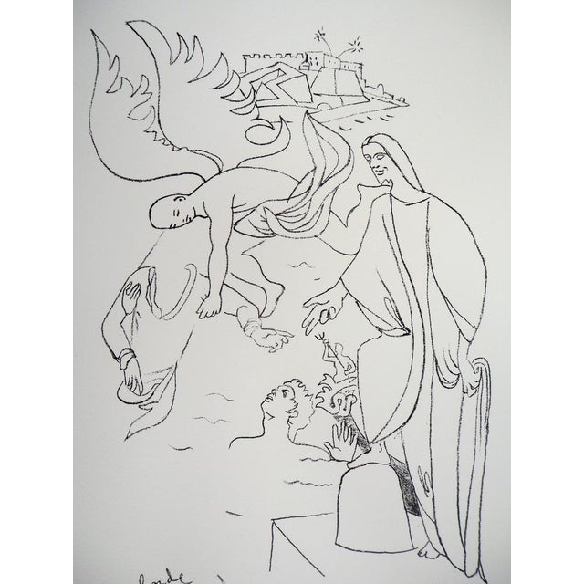 Jean Cocteau, The Angel and Saint Peter, Lithograph For Sale - Image 6 of 8