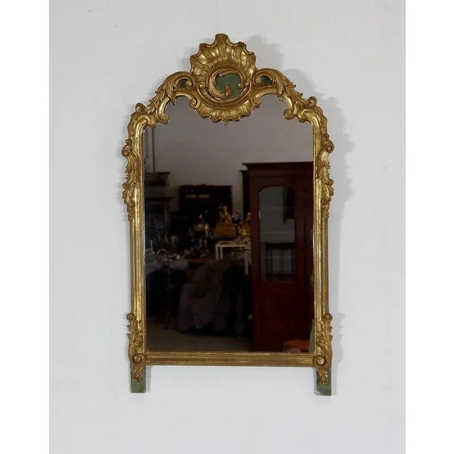 Louis XV Gold Wooden Rock Mirror, 1900s For Sale - Image 14 of 14