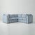 Sophie Conran Coco 3x3 Sectional Sofa - Cornish Blue Stripes with Knife Edge Cushion For Sale - Image 4 of 4