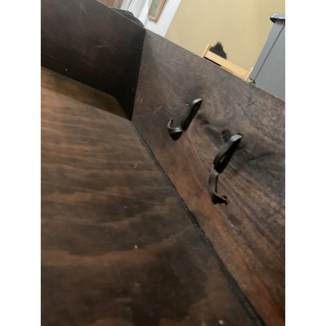 Brown Vintage 5 Drawer Desk For Sale - Image 8 of 8