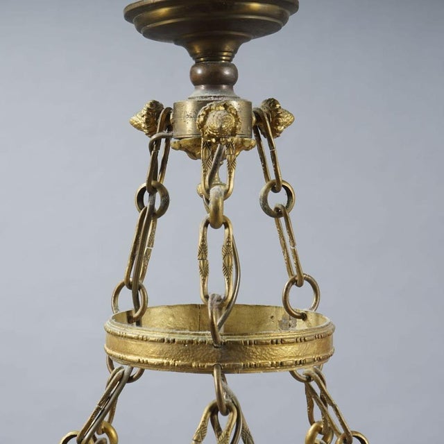 Traditional Antique French Bronze Chandelier, 1890s For Sale - Image 3 of 6