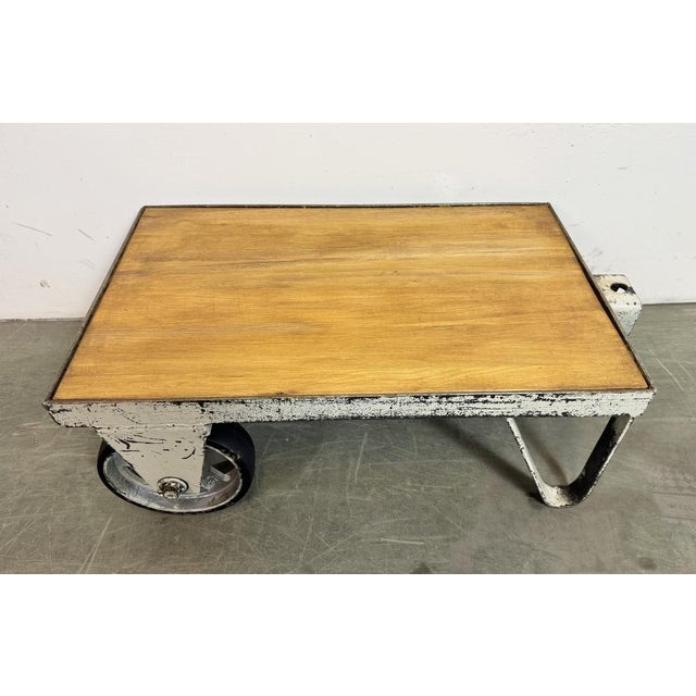 Industrial Grey Coffee Table Cart, 1960s For Sale - Image 13 of 18