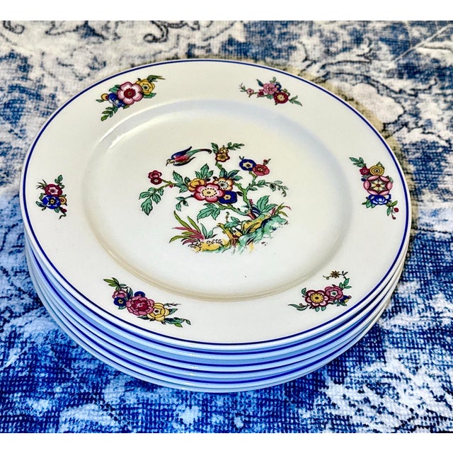 Early 20th Century French Limoges, Early 20th Century, Despose Plates by C. Ahrenfeldt, 8" - Set of 6 For Sale - Image 5 of 7