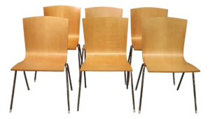 Mid-Century Modern Set of 6 Tango Chairs Attributed to Dakota Jackson