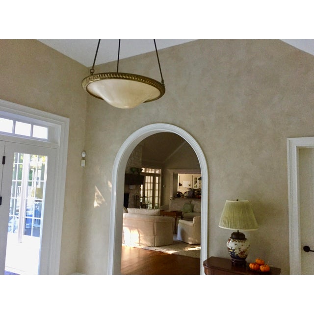Urban Archaeology Urban Archaeology Alabaster Bowl Chandelier 25” For Sale - Image 4 of 5