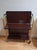 Vintage Tea Trolley with Metal Frame with Wheels and Formica Floors with Mahogany Veneer on the Back, 1970s For Sale - Image 10 of 11