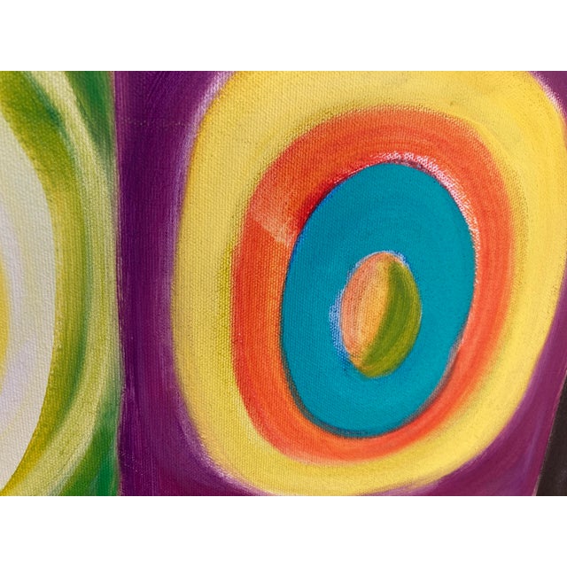 Abstract Geometric Circles in Squares, After Kandinsky's Farbstudie