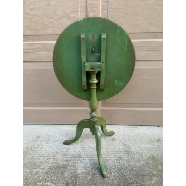 Regency Green and Gold Painted Flip-Top Side Table With Allegorical Pegasus Motif For Sale - Image 14 of 14